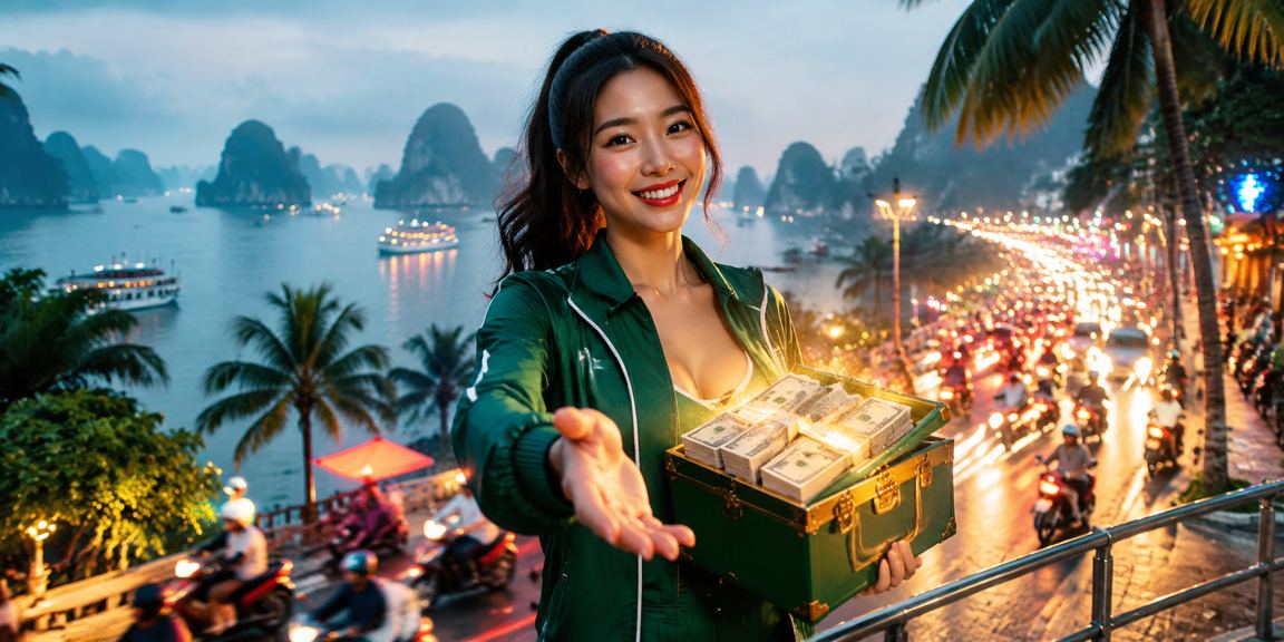 Phong cảnh casino và cá cược sôi động tại Vịnh Hạ Long
